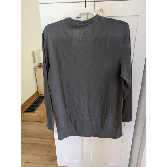 Men's Gray Long Sleeve Shirt - Picture 2 of 3